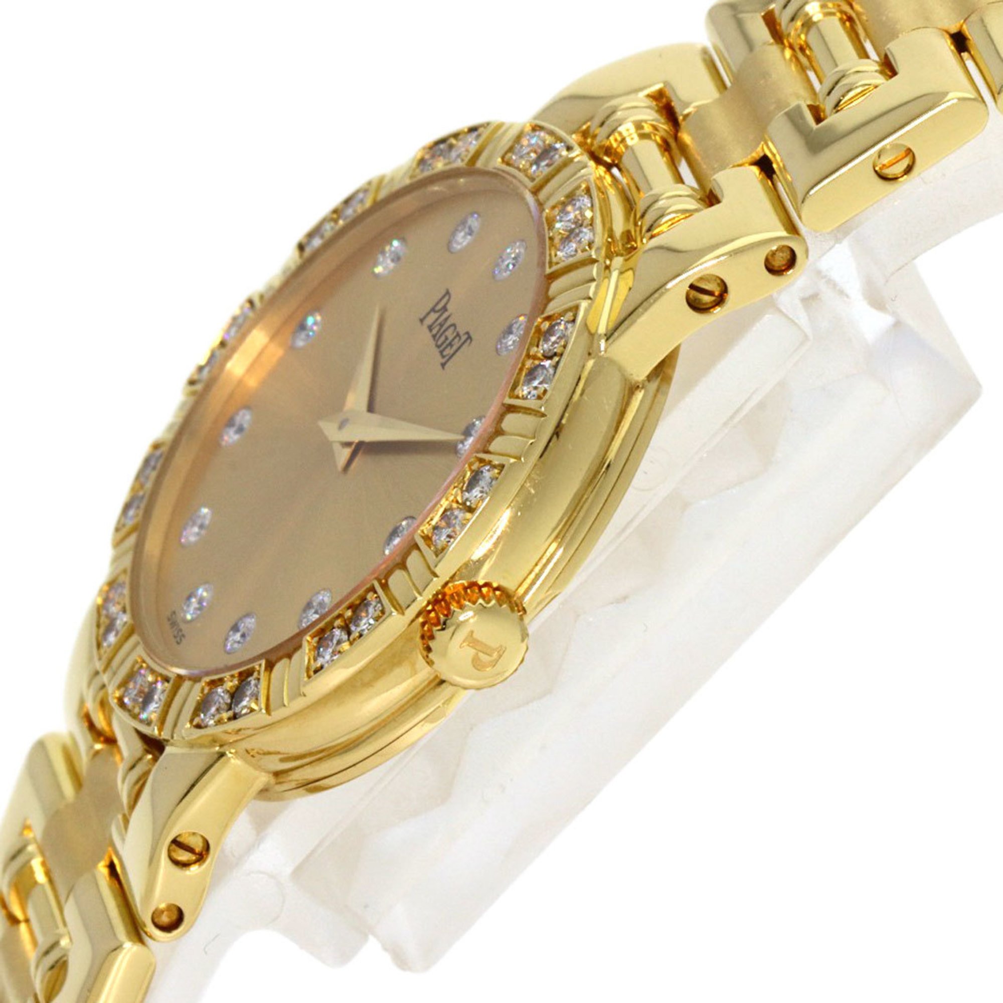 Piaget 80564K81 Dancer 12P Diamond Watch K18 Yellow Gold K18YG Ladies