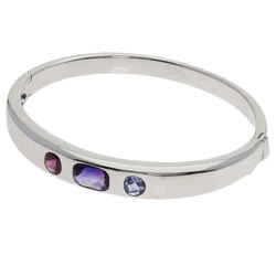 Chanel Baroque Collection Amethyst Pink Tourmaline Iolite Bangle Bracelet K18 White Gold Women's