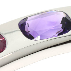 Chanel Baroque Collection Amethyst Pink Tourmaline Iolite Bangle Bracelet K18 White Gold Women's