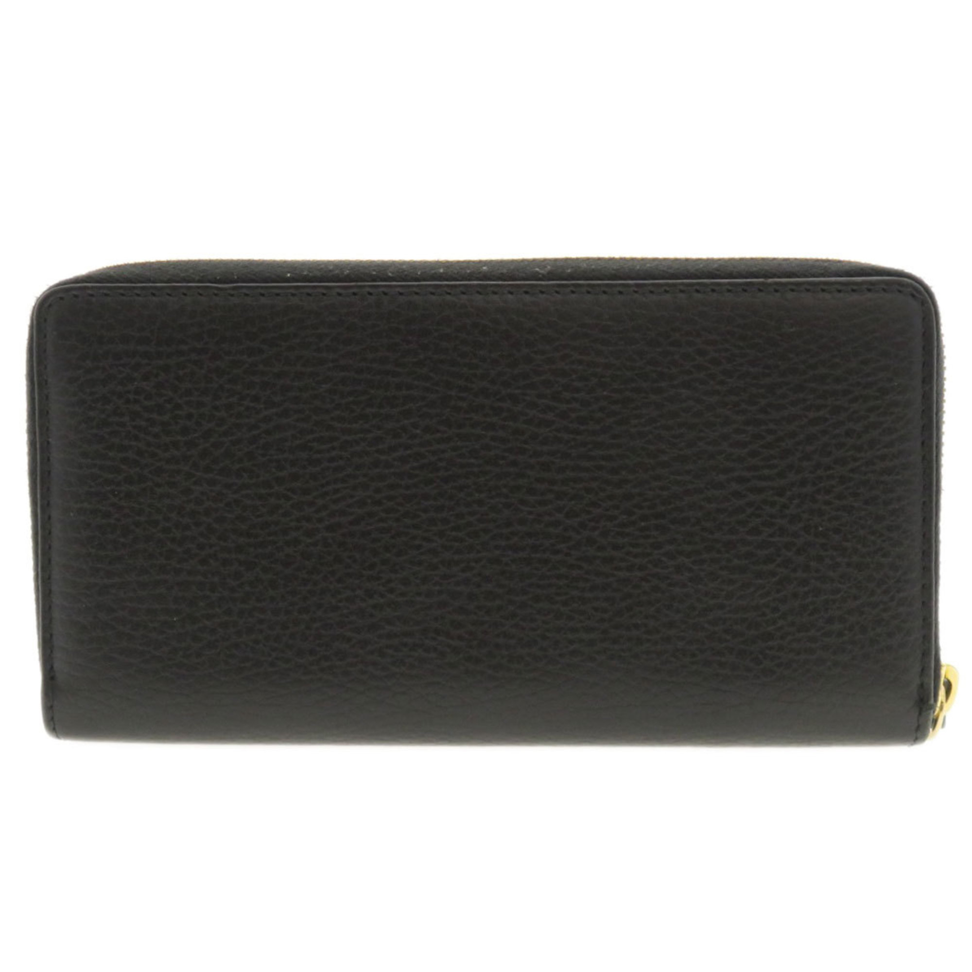 Gucci 456117 GG Marmont Long Wallet Calf Leather Women's