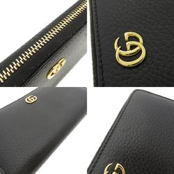 Gucci 456117 GG Marmont Long Wallet Calf Leather Women's