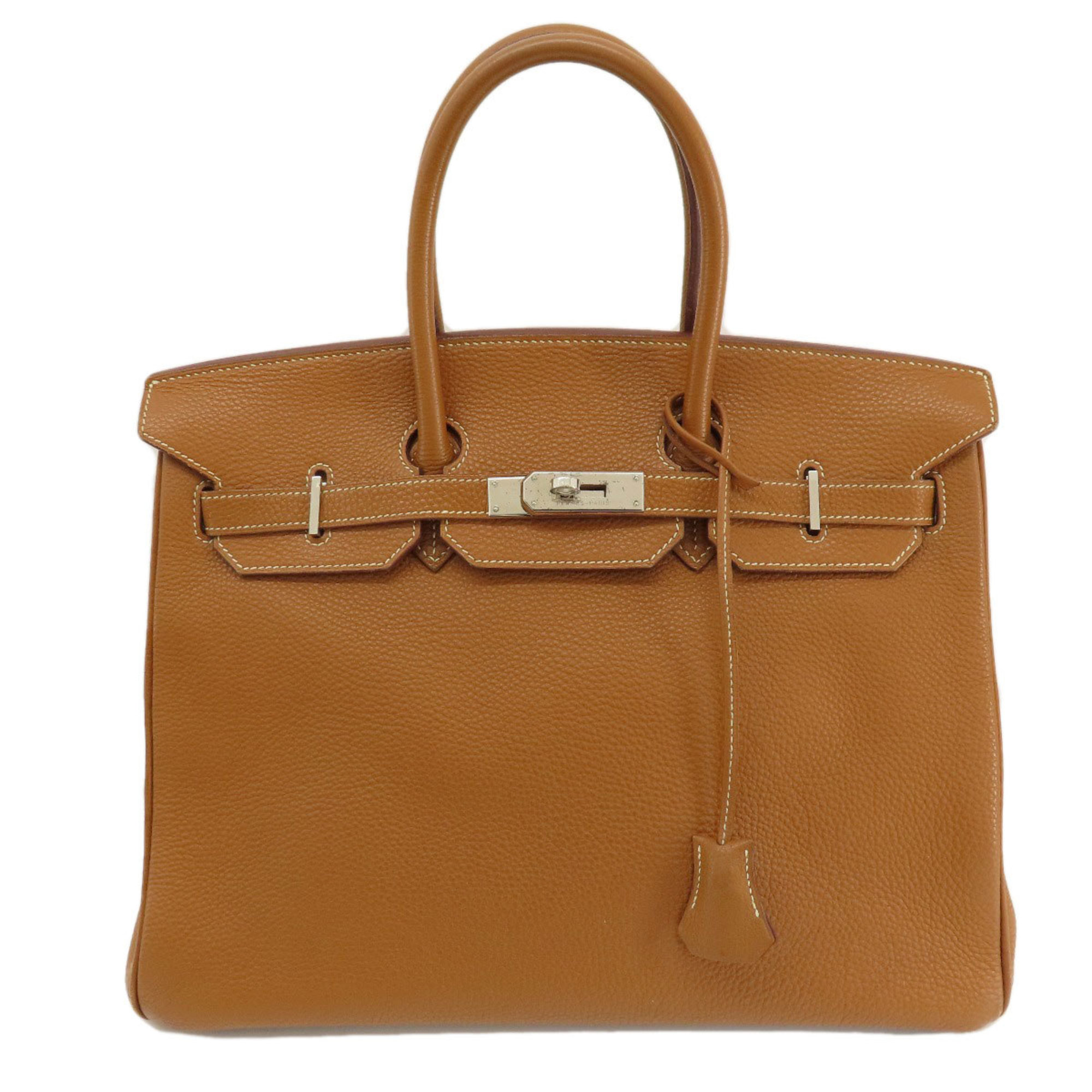 Hermes Birkin 35 Gold Handbag Togo Women's