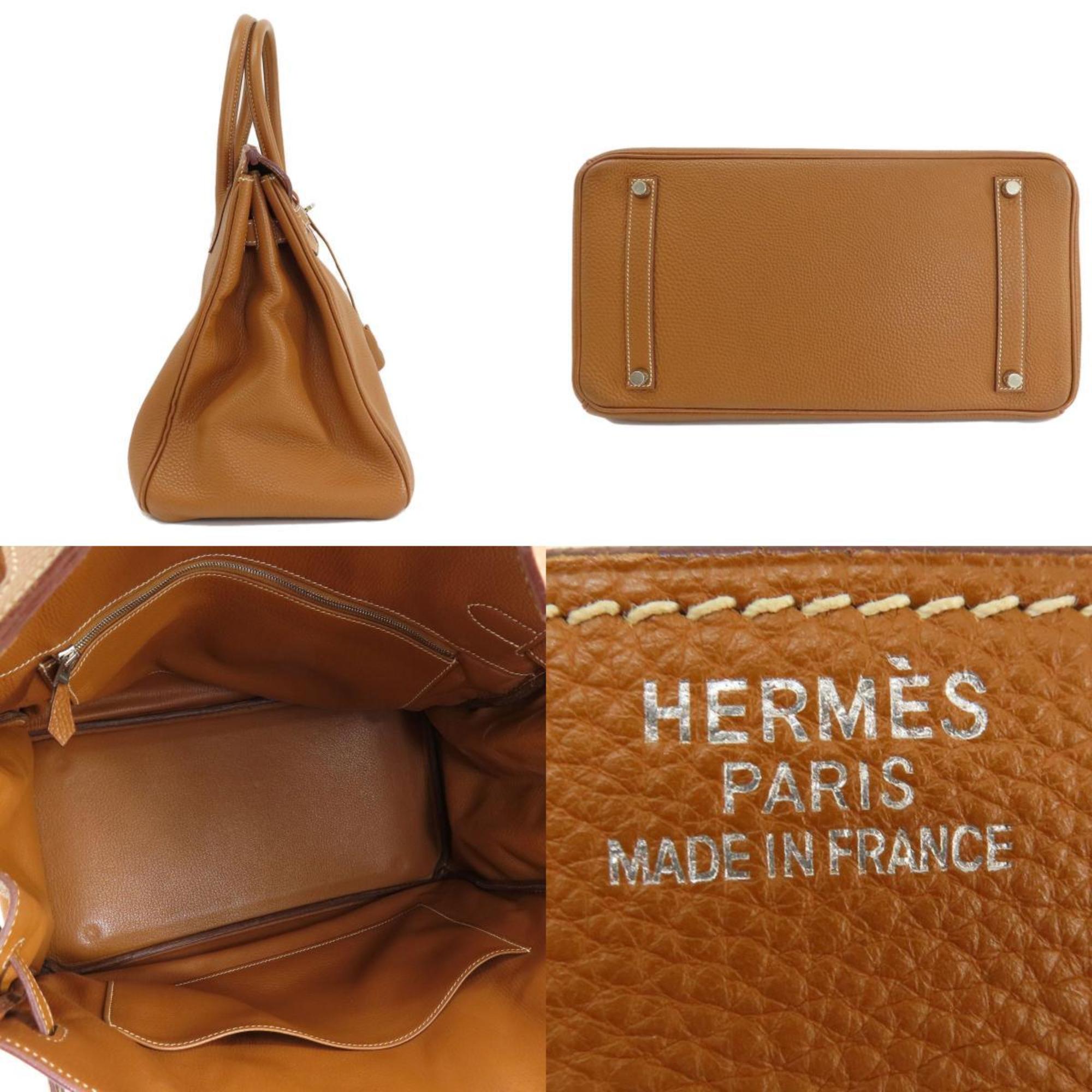 Hermes Birkin 35 Gold Handbag Togo Women's