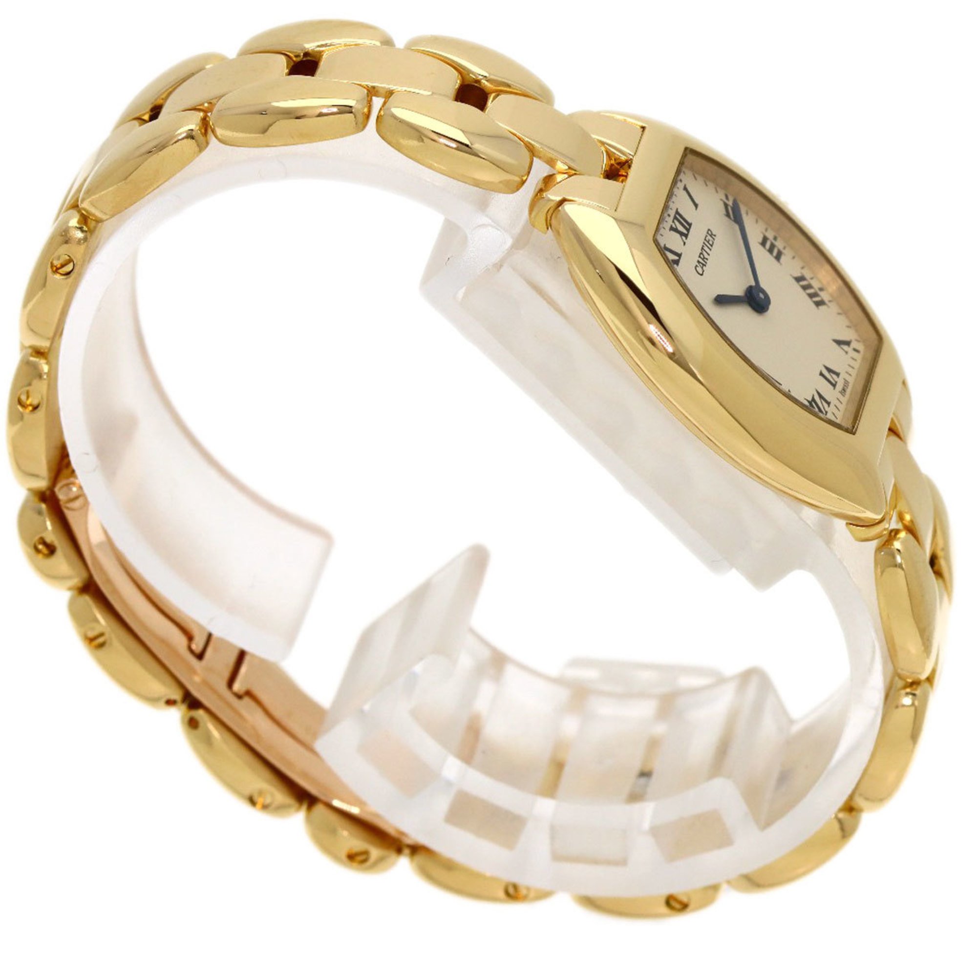 Cartier Tortue SM Watch K18 Yellow Gold K18YG Ladies