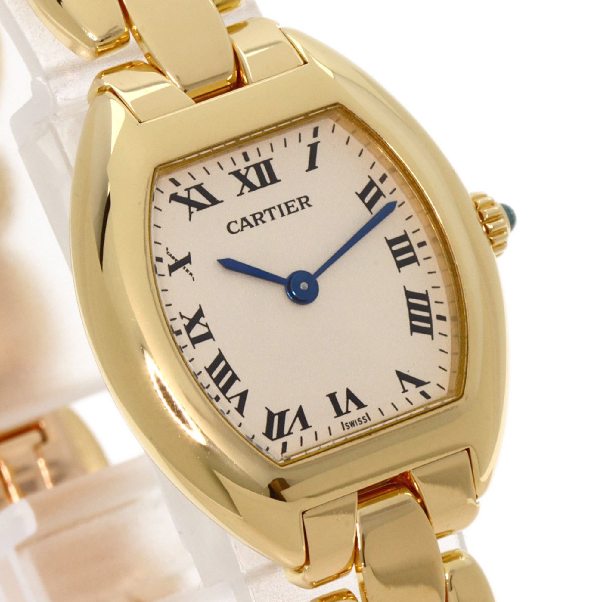 Cartier Tortue SM Watch K18 Yellow Gold K18YG Ladies