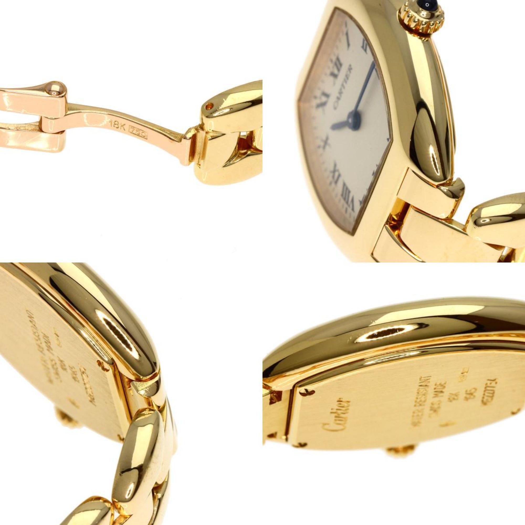 Cartier Tortue SM Watch K18 Yellow Gold K18YG Ladies