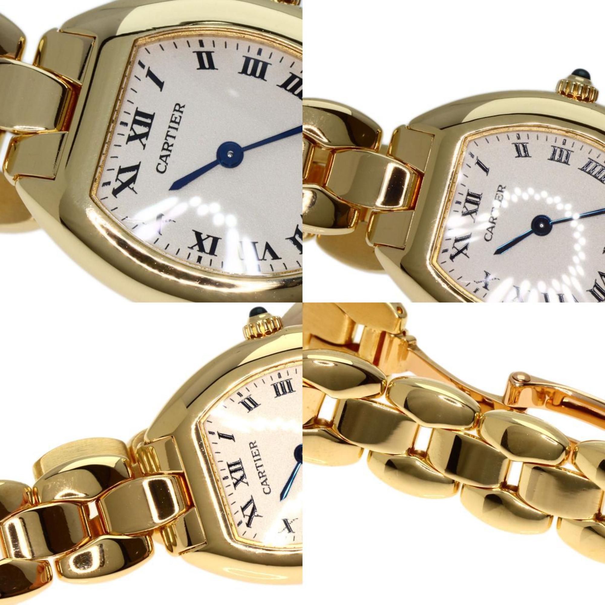 Cartier Tortue SM Watch K18 Yellow Gold K18YG Ladies