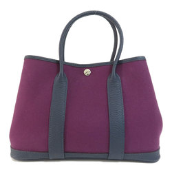 Hermes Garden TPM Purple Handbag Canvas Women's