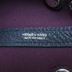 Hermes Garden TPM Purple Handbag Canvas Women's