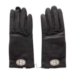 Hermes Gloves Evelyn Leather Women's Size 7.5 HERMES Black