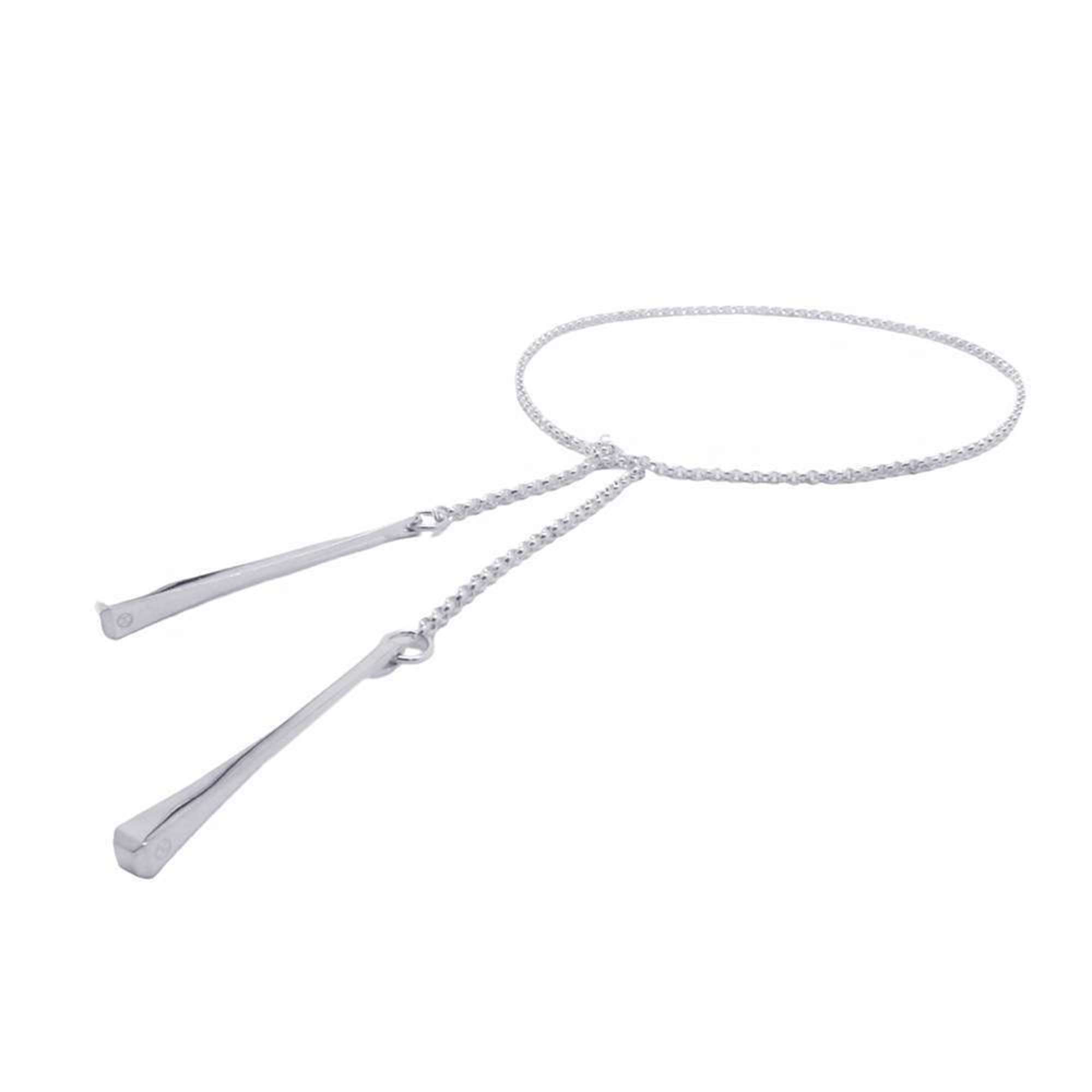 Hermes Necklace Clou de Forge Lariat SV925 Silver HERMES