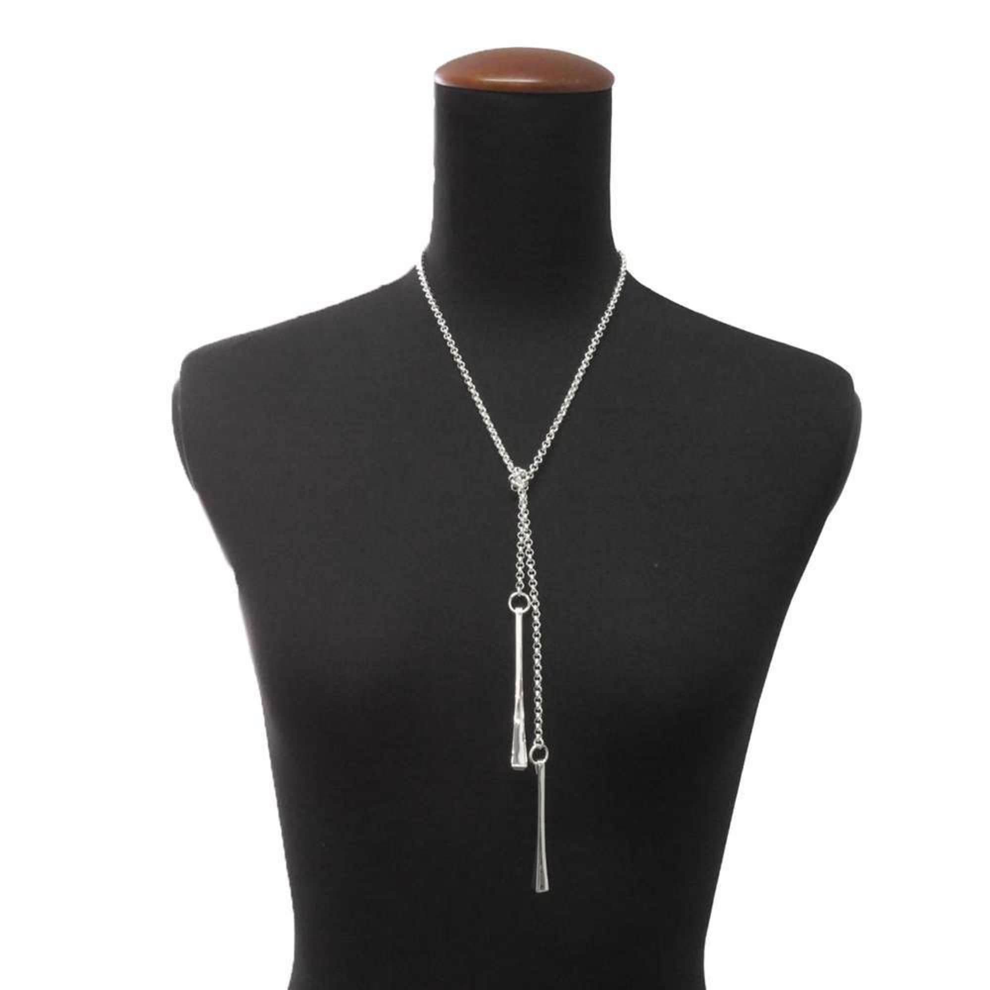 Hermes Necklace Clou de Forge Lariat SV925 Silver HERMES