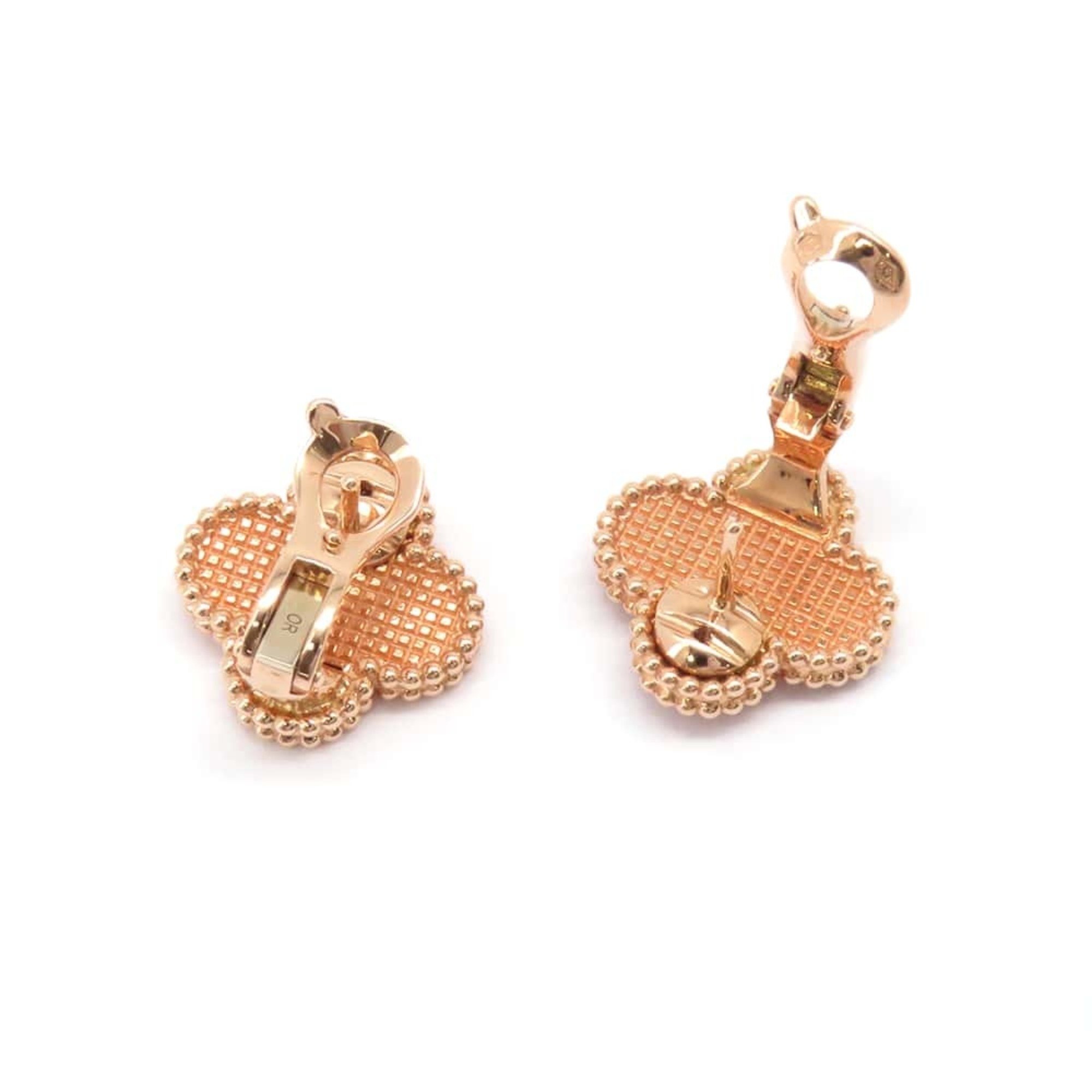 Van Cleef & Arpels Alhambra Earrings K18PG Pink Gold VCARN9T400