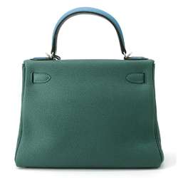 Hermes Kelly 28 Inner Stitching O Passe Malachite Handbag Black Blue Zanzibar Togo Evercolor Box Calf A Stamp