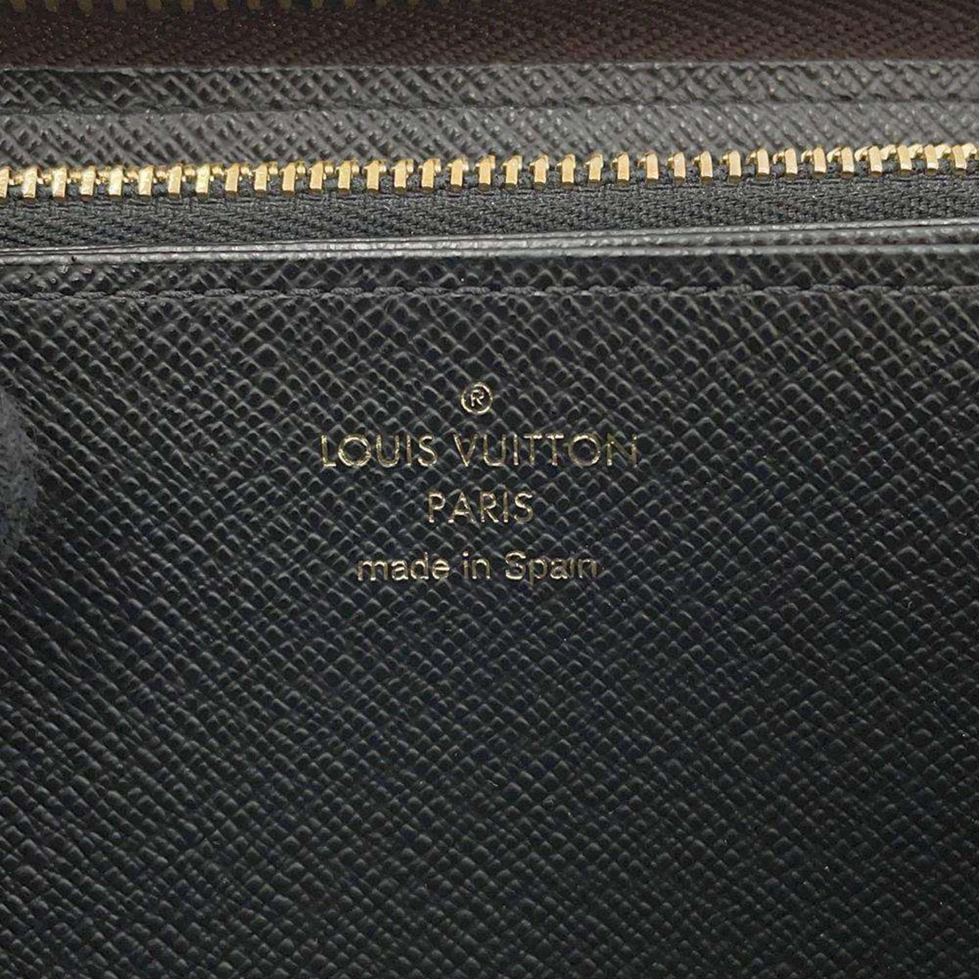 Louis Vuitton Long Wallet Monogram Reverse Giant Zippy M69353 Black