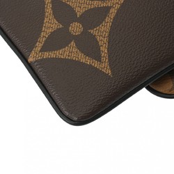 LOUIS VUITTON Louis Vuitton Monogram Reverse Giant Pochette Trio Brown/Beige M68756 Women's Canvas Pouch