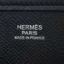 Hermes Shoulder Bag Evelyn 2 PM Black Epsom Leather J Stamp