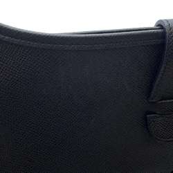 Hermes Shoulder Bag Evelyn 2 PM Black Epsom Leather J Stamp