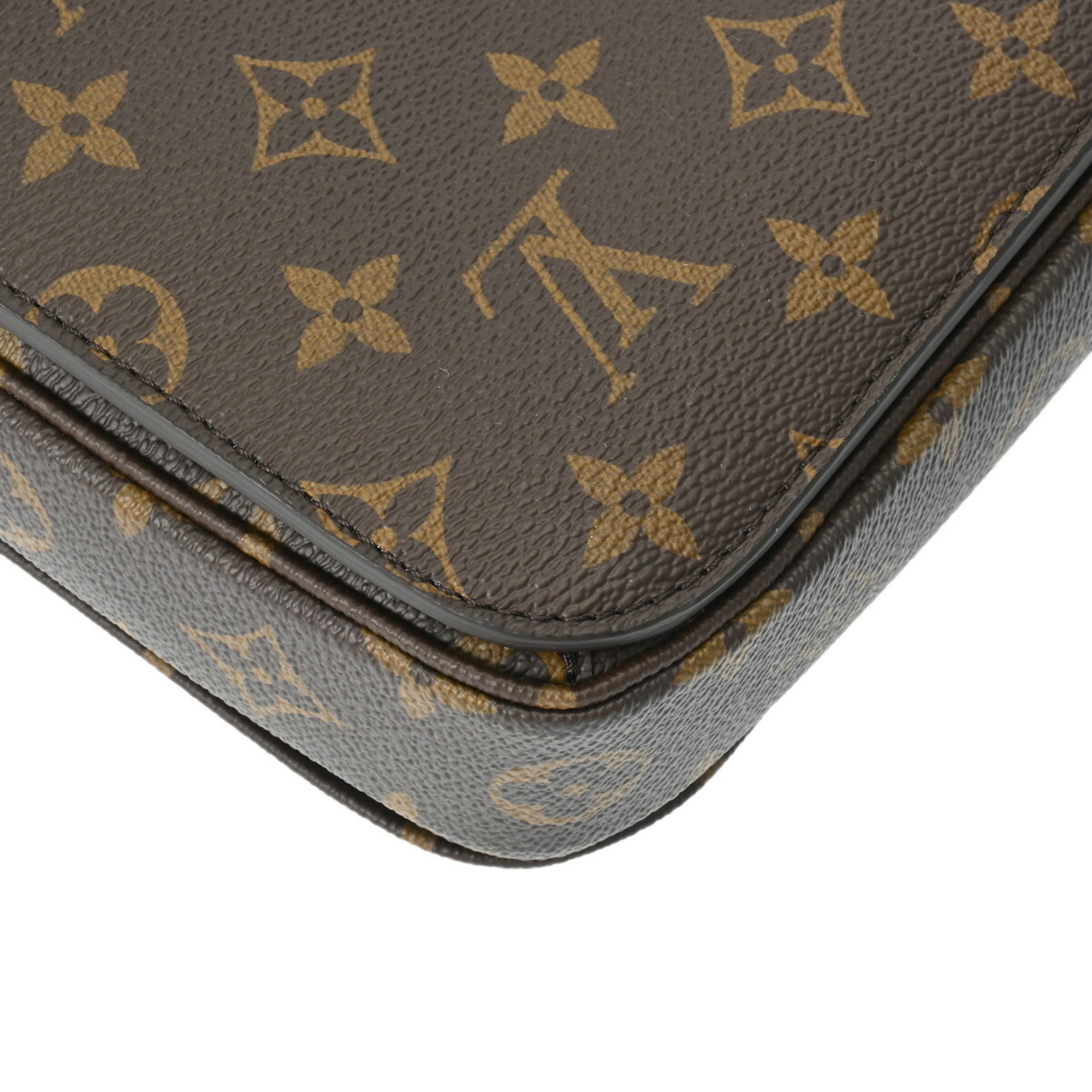 LOUIS VUITTON Louis Vuitton Monogram Pochette Metis MM Brown M44875 Women's Canvas Handbag