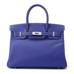 Hermes Birkin 30 Handbag Candy Blue Electric Mykonos Epsom Leather