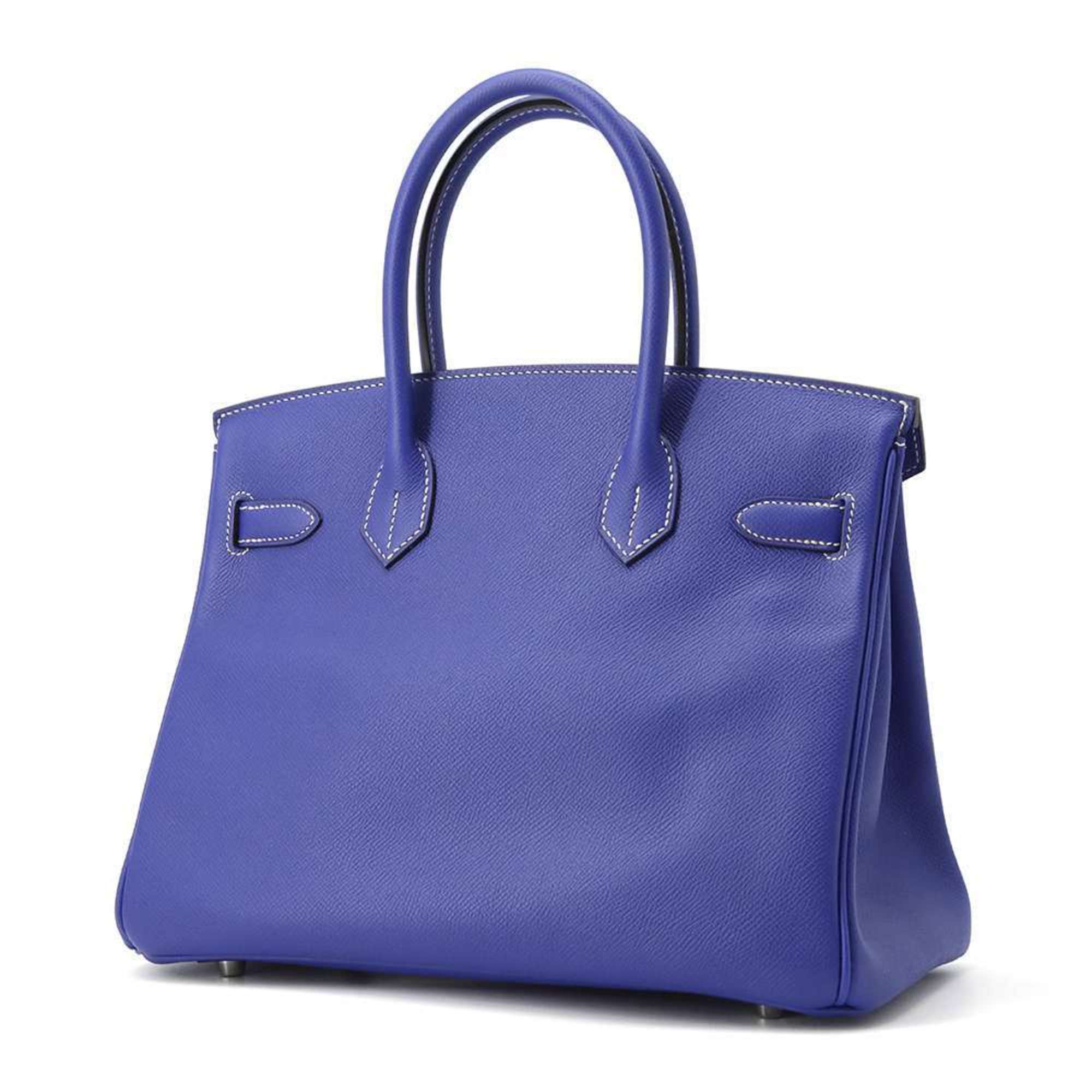 Hermes Birkin 30 Handbag Candy Blue Electric Mykonos Epsom Leather