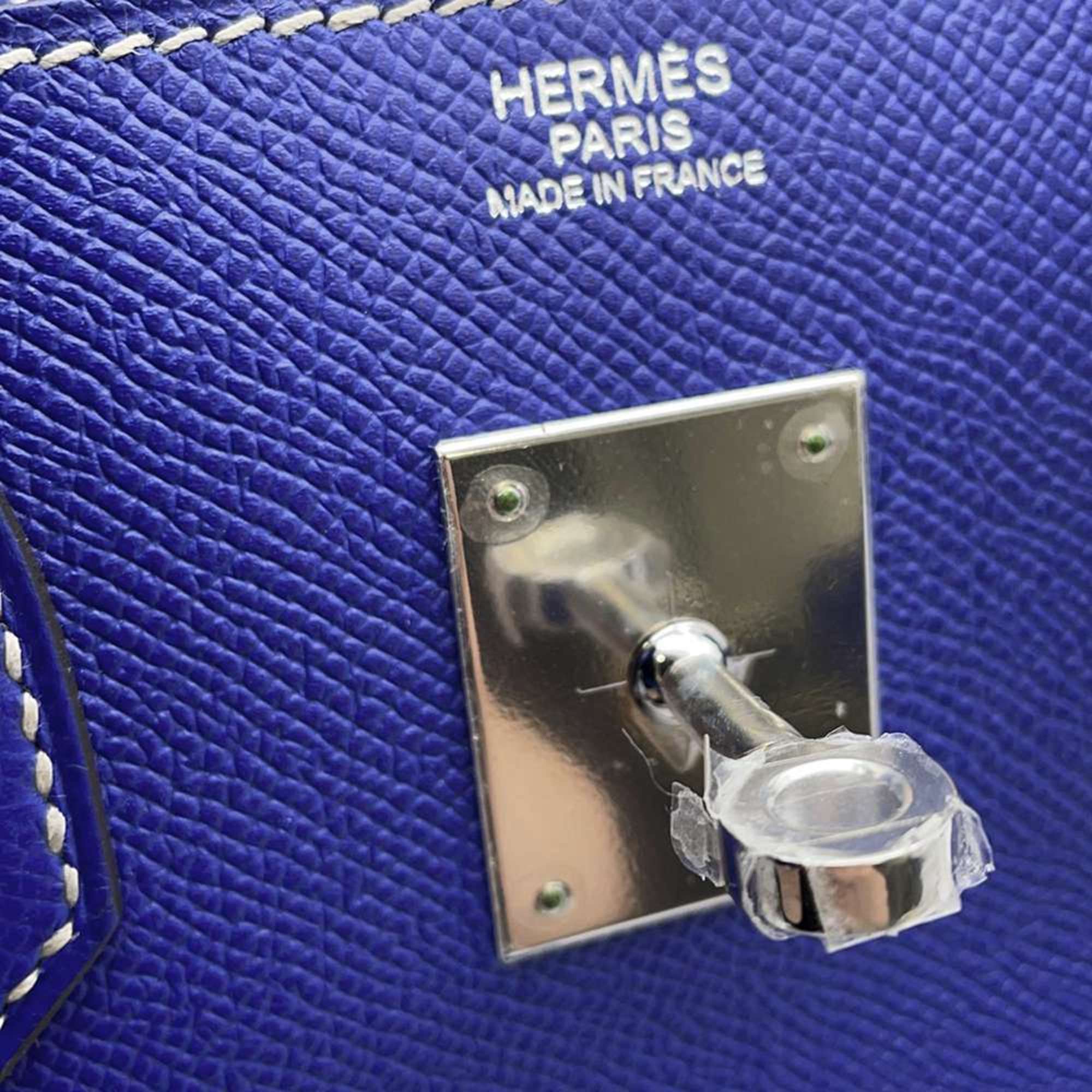 Hermes Birkin 30 Handbag Candy Blue Electric Mykonos Epsom Leather