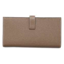 Hermes Long Wallet Bearn Soufflet Etoupe Chevre Mysore U Stamp