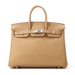 Hermes Birkin 25 Handbag Biscuit Taurillon Nobillo Z Stamp