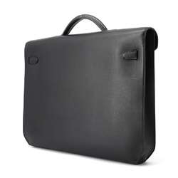 Hermes Kelly Depeche 36 Briefcase Black Evercolor U Stamp Men's