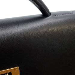 Hermes Kelly Depeche 36 Briefcase Black Evercolor U Stamp Men's