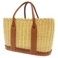 Hermes Tote Bag Garden Picnic Gold Natural Swift Straw □P Engraved