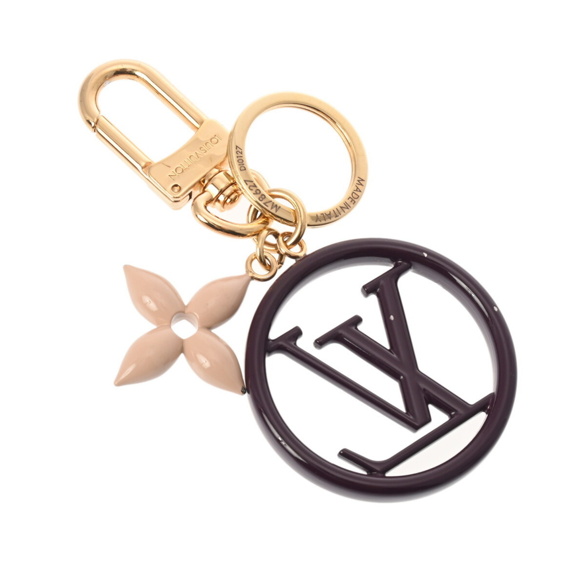 LOUIS VUITTON LV Circle Purple M78627 Unisex Metal Keychain