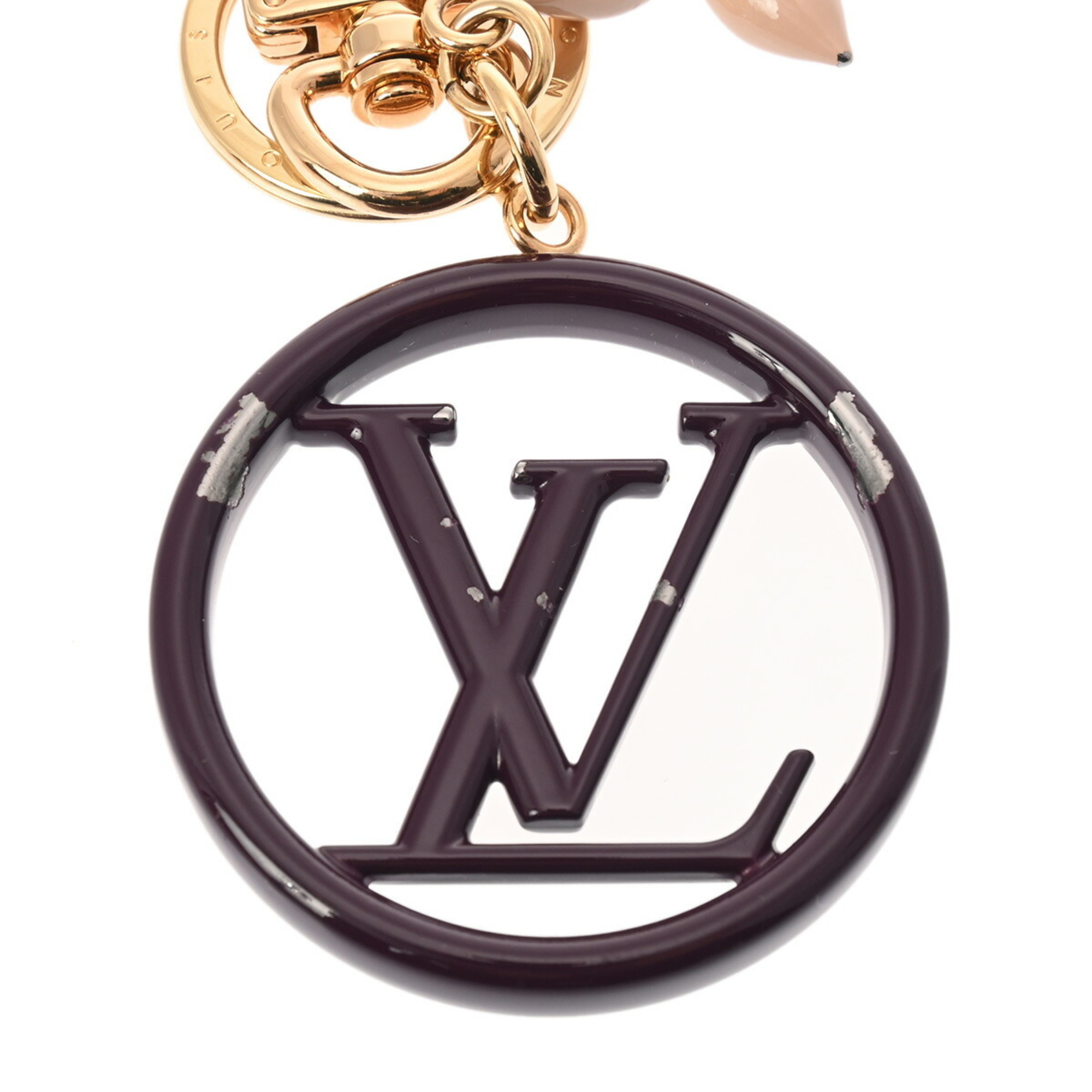 LOUIS VUITTON LV Circle Purple M78627 Unisex Metal Keychain