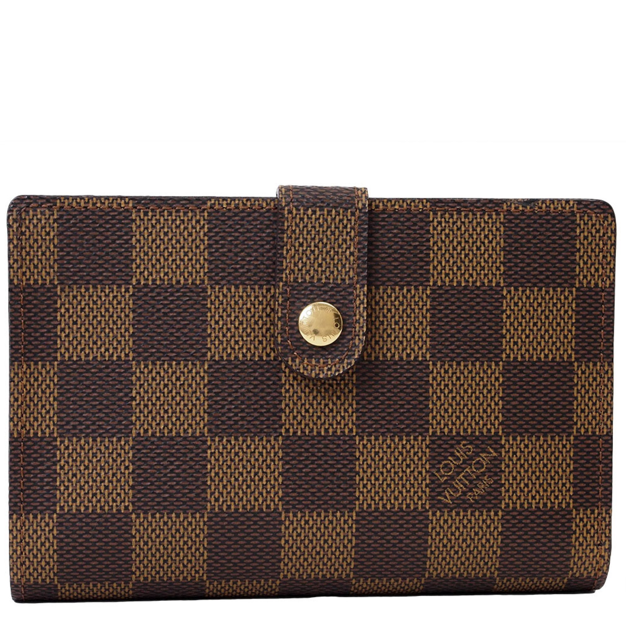 Louis Vuitton Portefeuille Viennois Clasp Damier Ebene N61664 Women's LOUIS VUITTON