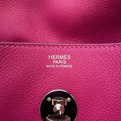 Hermes Handbag Lindy 26 Rose Purple Evercolor A Stamp HERMES