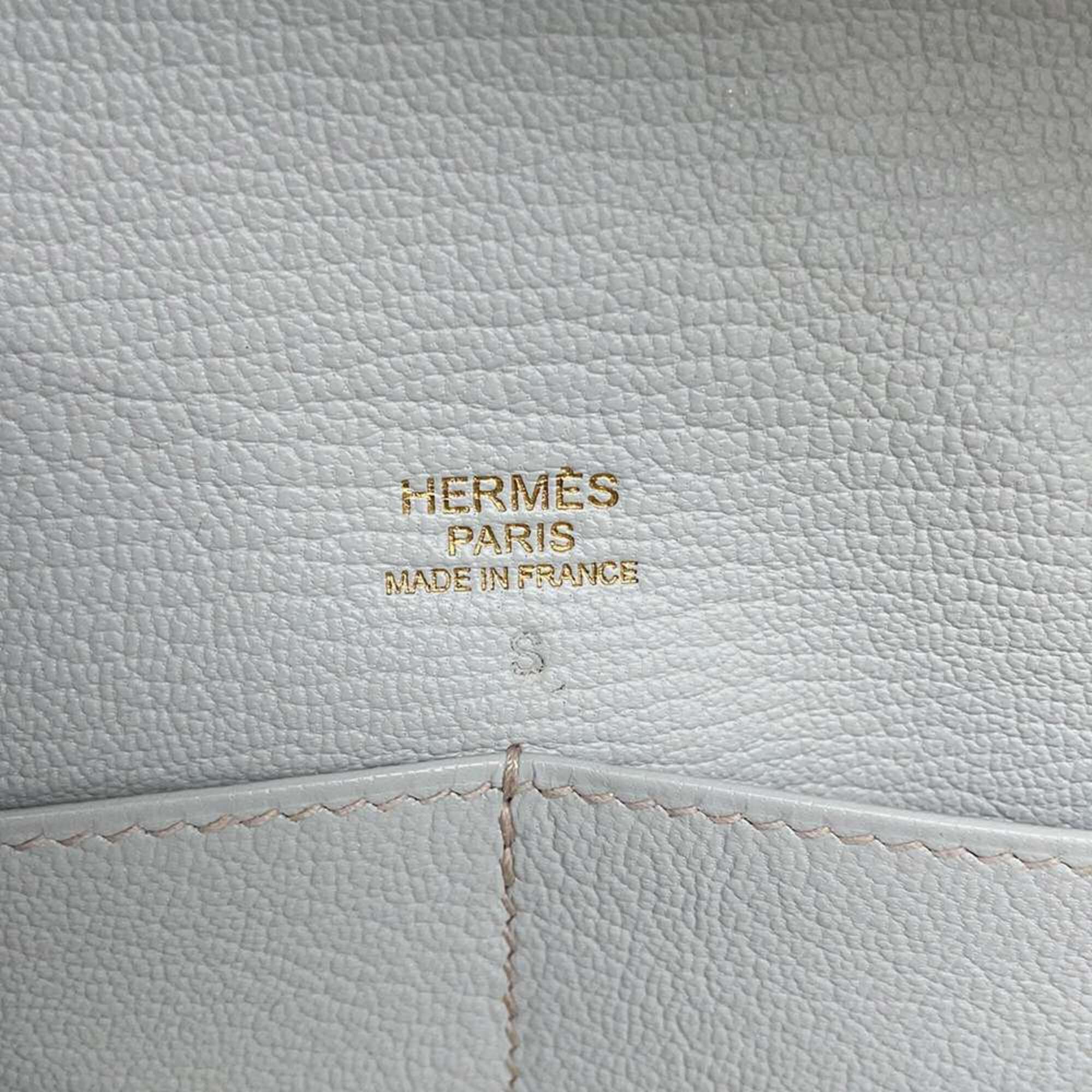 Hermes Handbag Maxi Box Griscaille Grizzly Chevre Mysore □R stamped Sold item