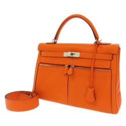 Hermes handbag Kelly Raki 32 Orange Swift O stamp HERMES