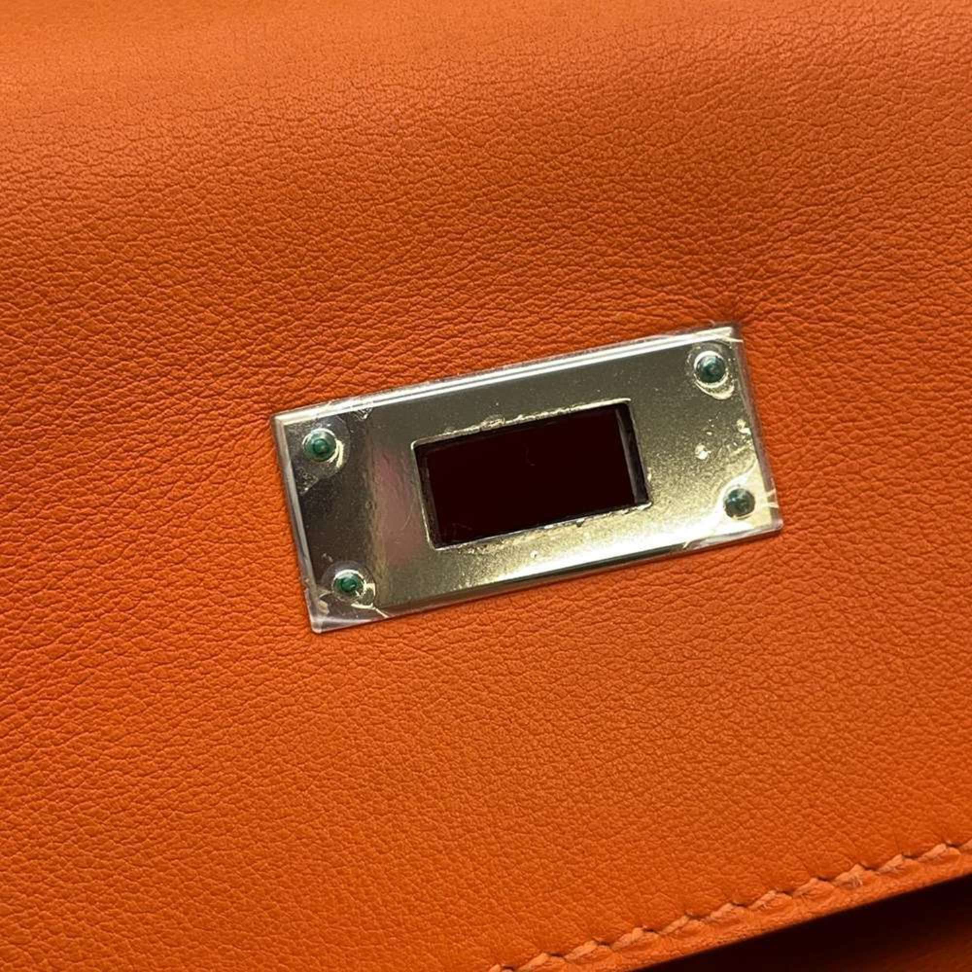 Hermes handbag Kelly Raki 32 Orange Swift O stamp HERMES