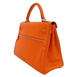 Hermes handbag Kelly Raki 32 Orange Swift O stamp HERMES