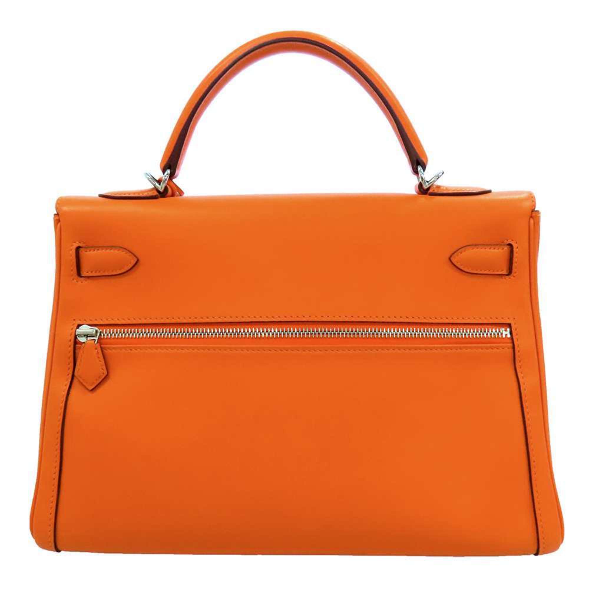 Hermes handbag Kelly Raki 32 Orange Swift O stamp HERMES