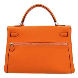 Hermes handbag Kelly Raki 32 Orange Swift O stamp HERMES