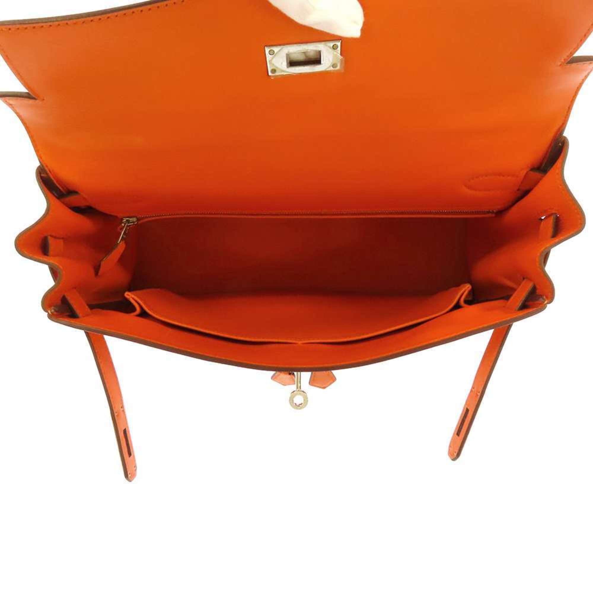 Hermes handbag Kelly Raki 32 Orange Swift O stamp HERMES