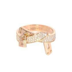 Hermes Ring Kelly Gavroche Diamond 94P 0.39ct K18PG Size 54