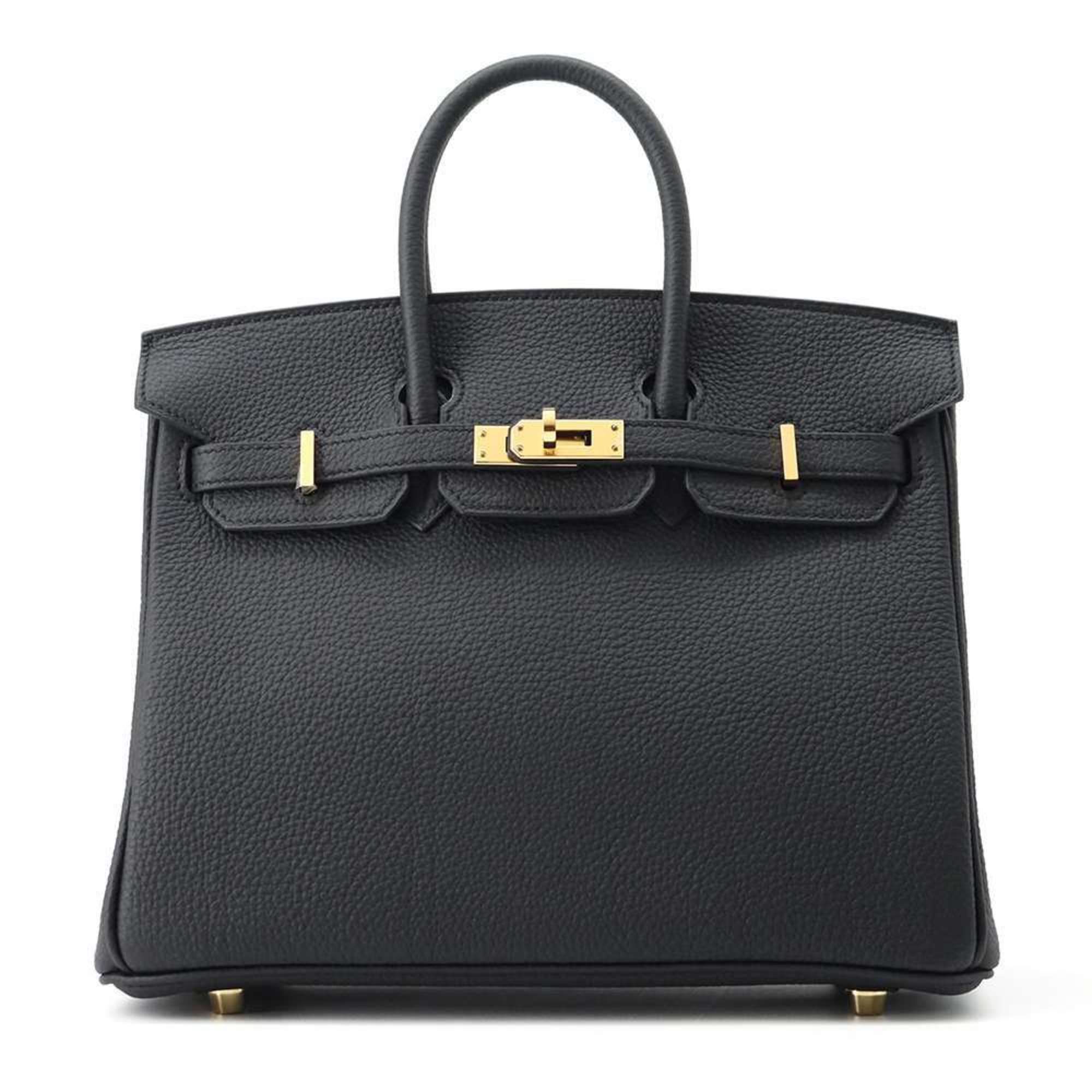 Hermes Birkin 25 handbag black Togo B stamp