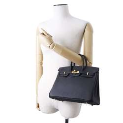 Hermes Birkin 25 handbag black Togo B stamp