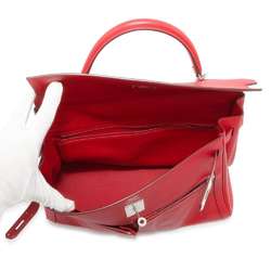 Hermes handbag Kelly Laki 35 Vermilion Swift □Q stamp