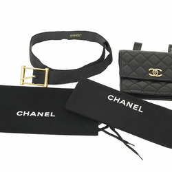 Chanel Matelasse Waist Bag 70 Black Women's CHANEL