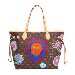 Louis Vuitton Yayoi Kusama Collaboration Neverfull MM Monogram Tote Bag Canvas M46447 Brown Women's LOUIS VUITTON