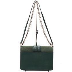 FURLA Camocho + Capra MINI Mimi Crossbody Chain Shoulder Bag 01033476 Moss Green JA-19217