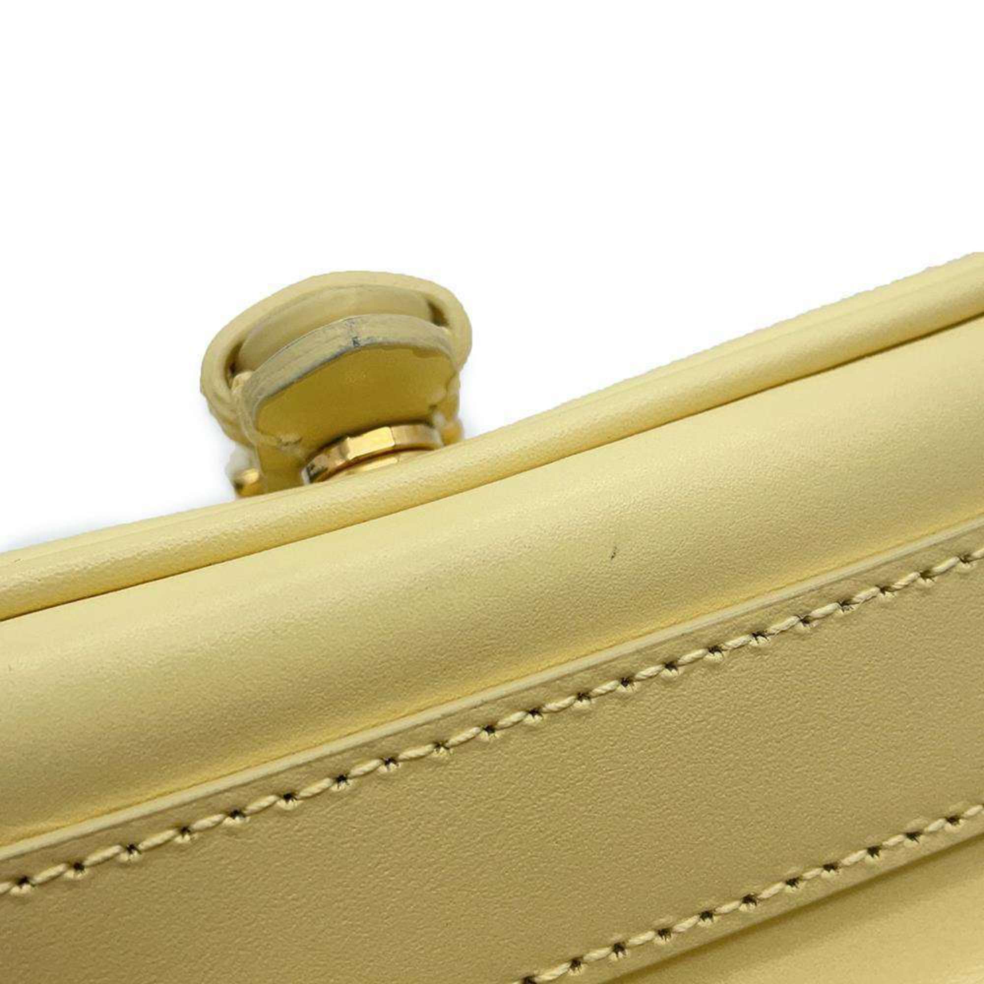 Christian Dior Shoulder Bag Bobby East West M9327 Yellow